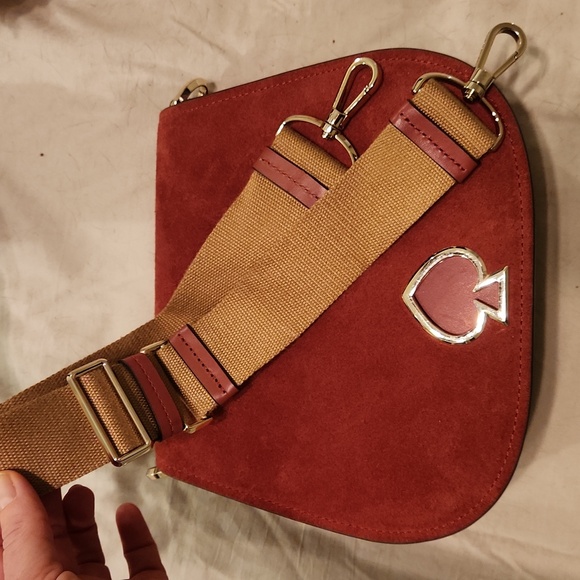 Kate Spade Suzie Large Suede Crossbody Purse with two straps - Picture 5 of 8